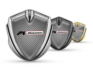 McLaren Metal Abovedado Emblema Mínimo Estilo Global Tamaño